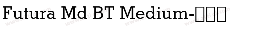 Futura Md BT Medium字体转换 Futura Md BT Medium字体转换